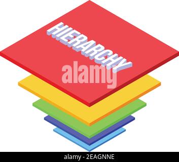 Slice hierarchy icon. Isometric of slice hierarchy vector icon for web design isolated on white background Stock Vector