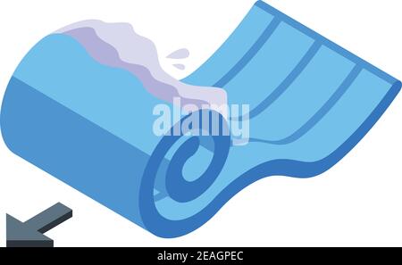 Aqua power icon. Isometric of aqua power vector icon for web design isolated on white background Stock Vector