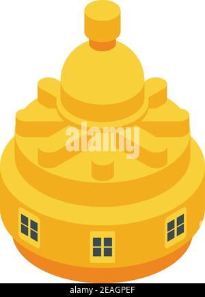 Hydro power gear icon. Isometric of hydro power gear vector icon for web design isolated on white background Stock Vector