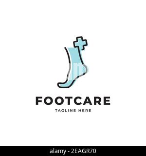 Foot care logo design vector template Stock Vector