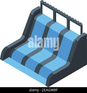 Aqua power dam icon. Isometric of aqua power dam vector icon for web design isolated on white background Stock Vector
