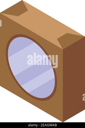 Sustainable pack icon. Isometric of sustainable pack vector icon for web design isolated on white background Stock Vector