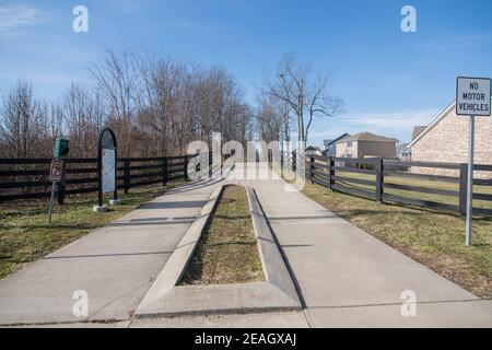 Walking and Biking Trail in Lexington, KY Stock Photo