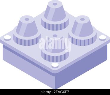 Zero plastic material icon. Isometric of zero plastic material vector icon for web design isolated on white background Stock Vector