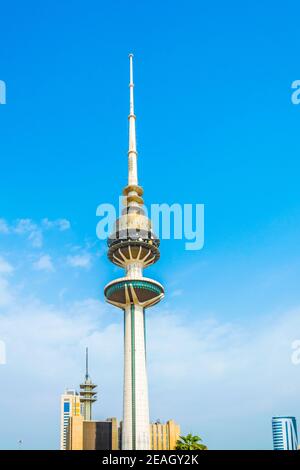 Detail view of the Liberation tower in Kuwait. Stock Photo