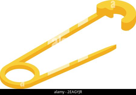 Lucky pin icon. Isometric of lucky pin vector icon for web design isolated on white background Stock Vector