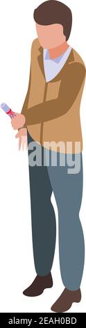 Student degree icon. Isometric of student degree vector icon for web design isolated on white background Stock Vector