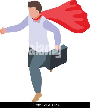 Super hero agent icon. Isometric of super hero agent vector icon for web design isolated on white background Stock Vector