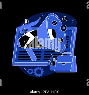 Job alert abstract concept vector illustration. Stock Vector