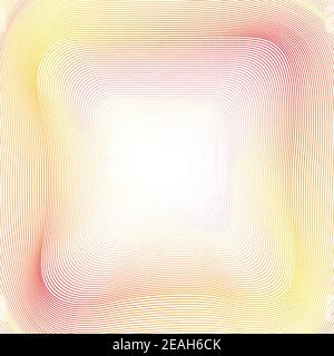 Light striped background, yellow, red, orange undulating lines. Multicolored gradient. Creative line art design. Abstract glowing curves. Vector EPS10 Stock Vector