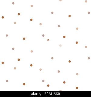 Confetti dotted shapes seamless pattern. Background for paper wrap, textile, package and print design. Stock Vector