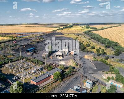 Industrial buildings and structures. Underground mine. Stock Photo