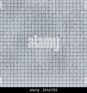 Grid paper. Abstract squared background. Geometric grey pattern for school, wallpaper, web page, textures. Lined blank isolated on grunge background. Stock Vector