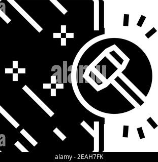 shockproof mirror glyph icon vector illustration Stock Vector