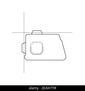Modern laser device to set the exact level horizontally and vertically. The illustration on a white background. Stock Vector