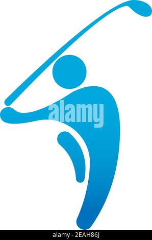 Golf logo icon template creative design illustration vector Stock Vector