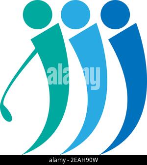 Golf logo icon template creative design illustration vector Stock Vector