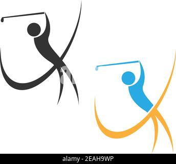 Golf logo icon template creative design illustration vector Stock Vector