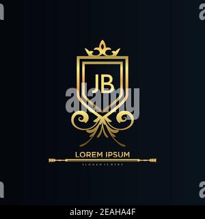 Letter Initial with Royal Template.elegant with crown logo vector, Creative Lettering Logo Vector Illustration. Stock Vector