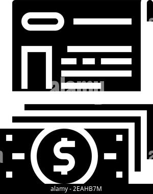 approval allowance glyph icon vector illustration Stock Vector Image ...