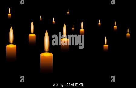 candle light in the dark design vector illustration Stock Vector