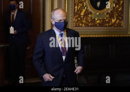 David Schoen, lawyer for former President Donald Trump, arrives for the second impeachment trial of Trump in the Senate, at the Capitol in Washington, DC, USA, Tuesday, February 9, 2021. Photo by Andrew Harnik/Pool/ABACAPRESS.COM Stock Photo
