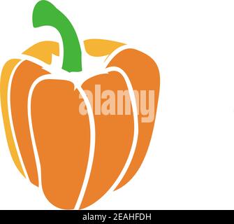 Bell pepper icon template vector isolated Stock Vector