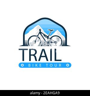 Detailed bike logo template Vector illustration. Stock Vector