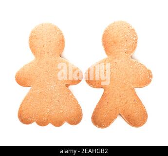 Gingerbread classic cookie hero isolated Stock Photo