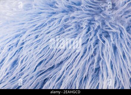 Blue artificial fur for texture or background Stock Photo