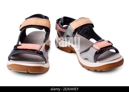 white suede sandals