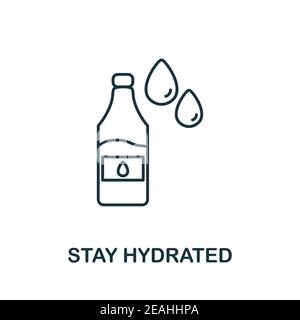 Stay Hydrated icon. Simple illustration from coronavirus collection. Creative Stay Hydrated icon for web design, templates, infographics and more Stock Vector