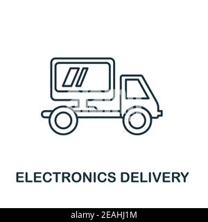 Electronics Delivery icon. Simple element from delivery collection. Creative Electronics Delivery icon for web design, templates, infographics and Stock Vector