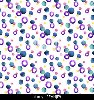 Watercolor dotty pattern Vector illustration. Stock Vector