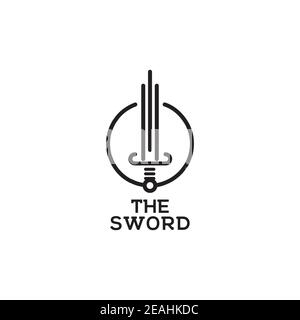 Sword logo symbol inspiration vector template