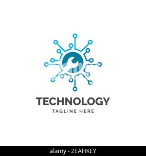 Digital service logo design inspiration vector template Stock Vector