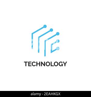 Polygon with dot symbol logo design vector template Stock Vector