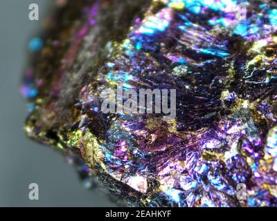 Bornite, also known as peacock ore Stock Photo