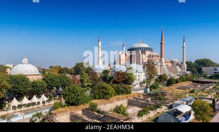 The famous Hagia Sophia in Istanbul, Turkey Stock Photo