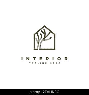 Interior logo design symbol illustration vector template Stock Vector