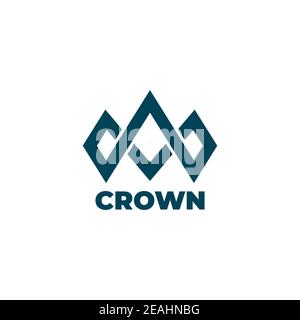 Crown logo design symbol vector template Stock Vector