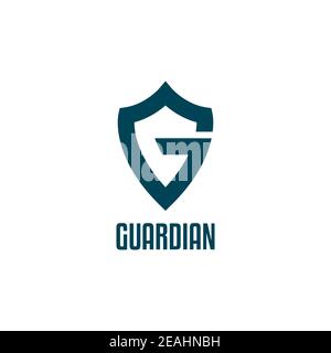 Letter G logo for guard symbol design vector template Stock Vector