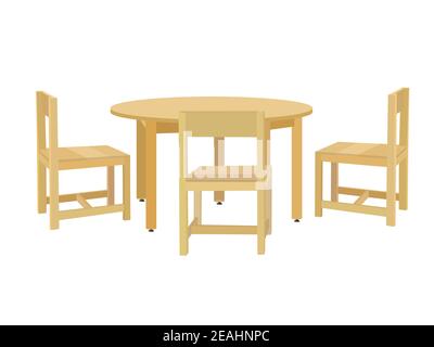 wooden school desk on illustration graphic vector Stock Vector