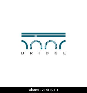 Bridge logo design vector template Stock Vector