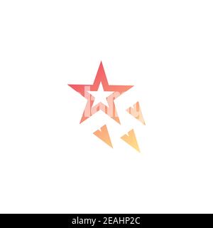 Comet logo design inspiration vector template Stock Vector