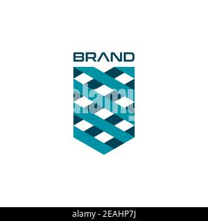 Creative shield logo symbol vector template Stock Vector