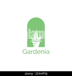 Nature garden logo design inspiration vector template Stock Vector