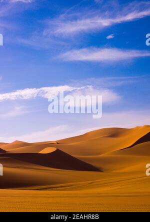 Dunes in ubari desert, Fezzan, Umm al-Maa, Libya Stock Photo