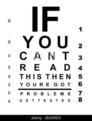 Eye Test Chart Stock Photo - Alamy