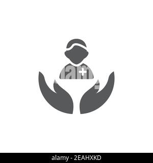 Patient icon, color, line, outline vector sign, linear style pictogram isolated on white. Symbol, logo illustration Stock Vector